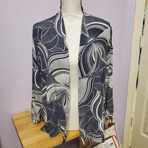 NWT Chico's Travelers Butterfly Printed Cardigan 1P M